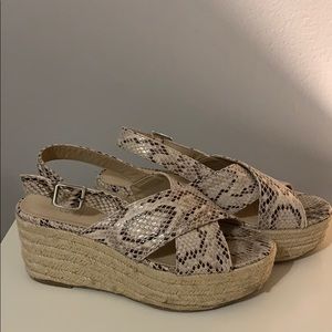 Snakeskin Platform Sandals